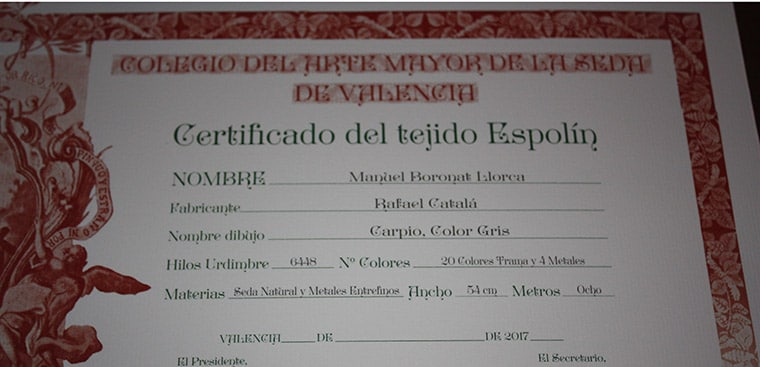 El Museo de la Seda de València certifica la autenticidad de los tejidos valencianos
